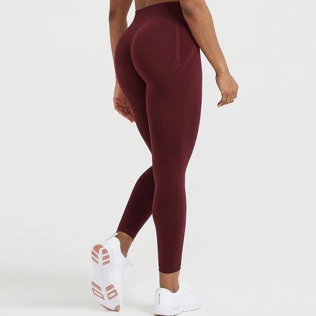 Seamless Yoga Leggings Scrunch Butt GYM Leggings Women Push Up Booty Workout Tights Fitness Stretchy High Waist Yoga Pants - ATFH