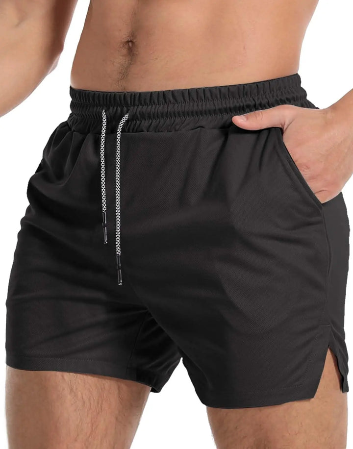 Men's sports shorts, fitness pants, casual running shorts, mesh quick-dry breathable training shorts for marathon