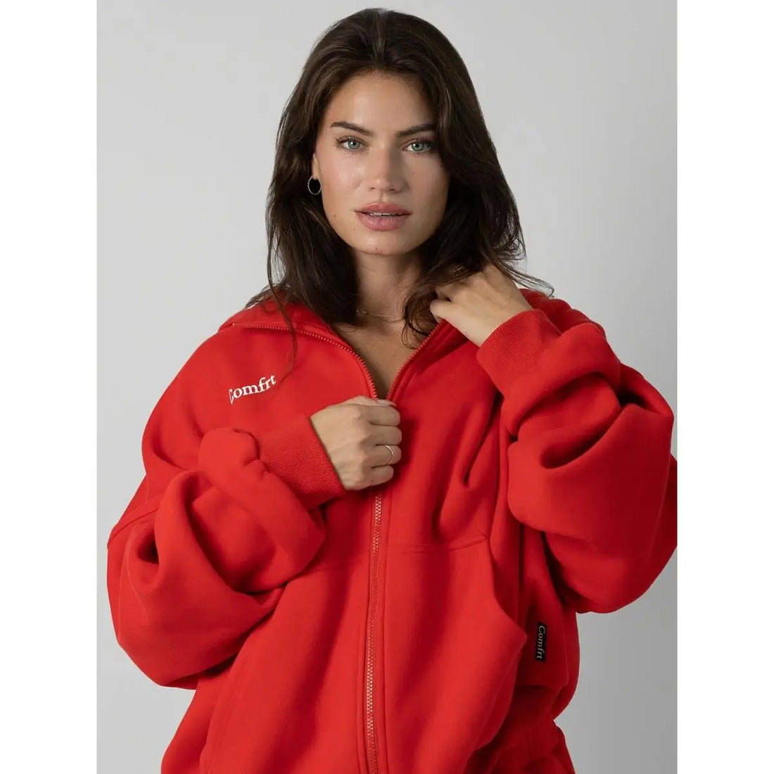 Comfort winter girls Cloud Zip Oversized Hoodie - ATFH