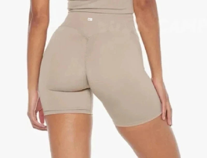 2026CSB Criss Cross Back Padded Cami Tank Top High Waist Biker Shorts Leggings Women Gym Pilates Workout Yoga Active Sportswear