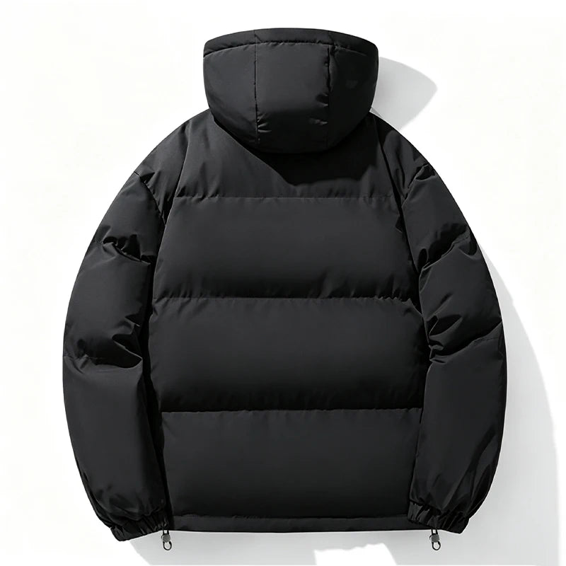 Customized Winter Down Jacket Men Fashion Personality Loose Thicked Keep Warm Zipper Jacket Women Hooded Coats Outerwear