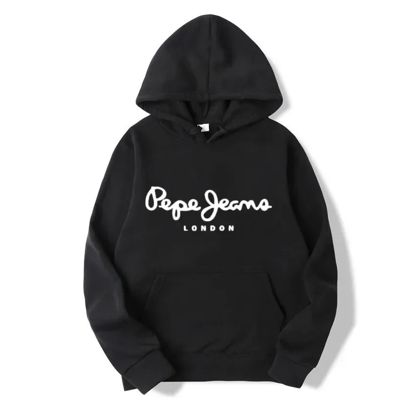 European and American Trendy Autumn/Winter New School Season Sports Hoodie Comfortable Loose PEPE Letter Printed Casual Jacket
