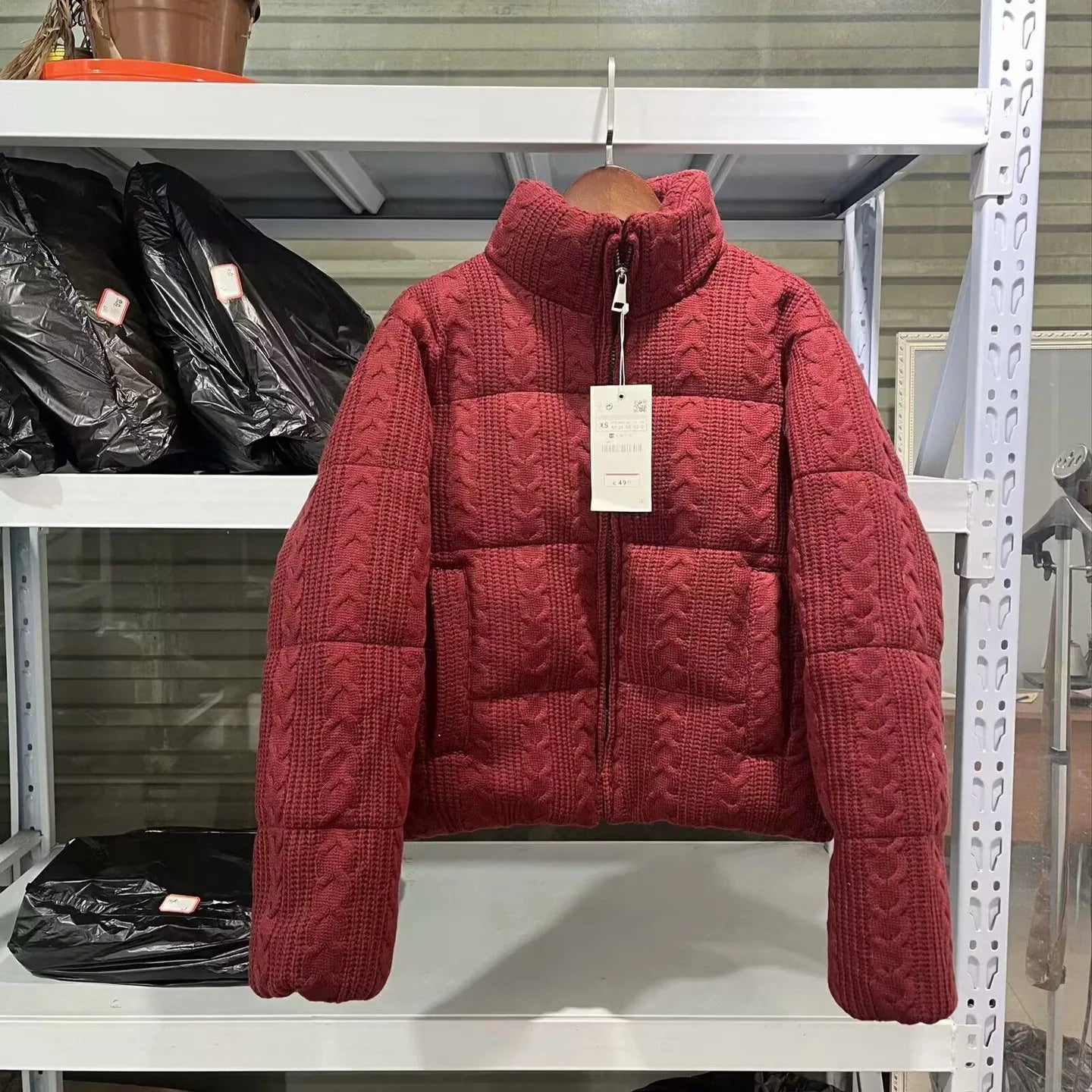 2026 New Autumn Winter Women's Fashion Jacket Elegant Eight-Strand Knitted Warm Thick Coat ATFH