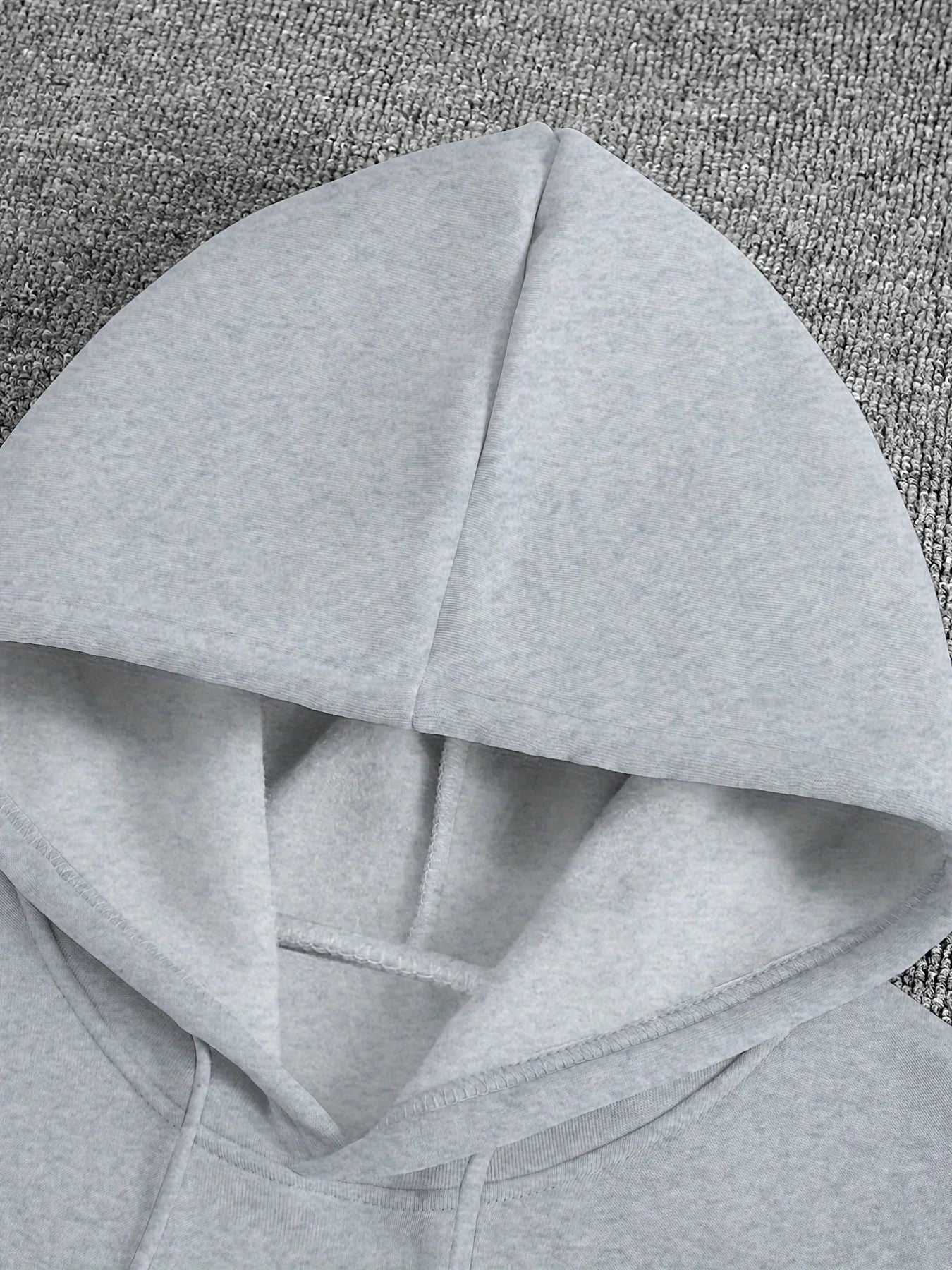 Men Minimal IIIK Letter Logo Hoodie Simple Chest Front Print Casual Hooded Sweatshirt Loose Fleece Hoodie for Men Women
