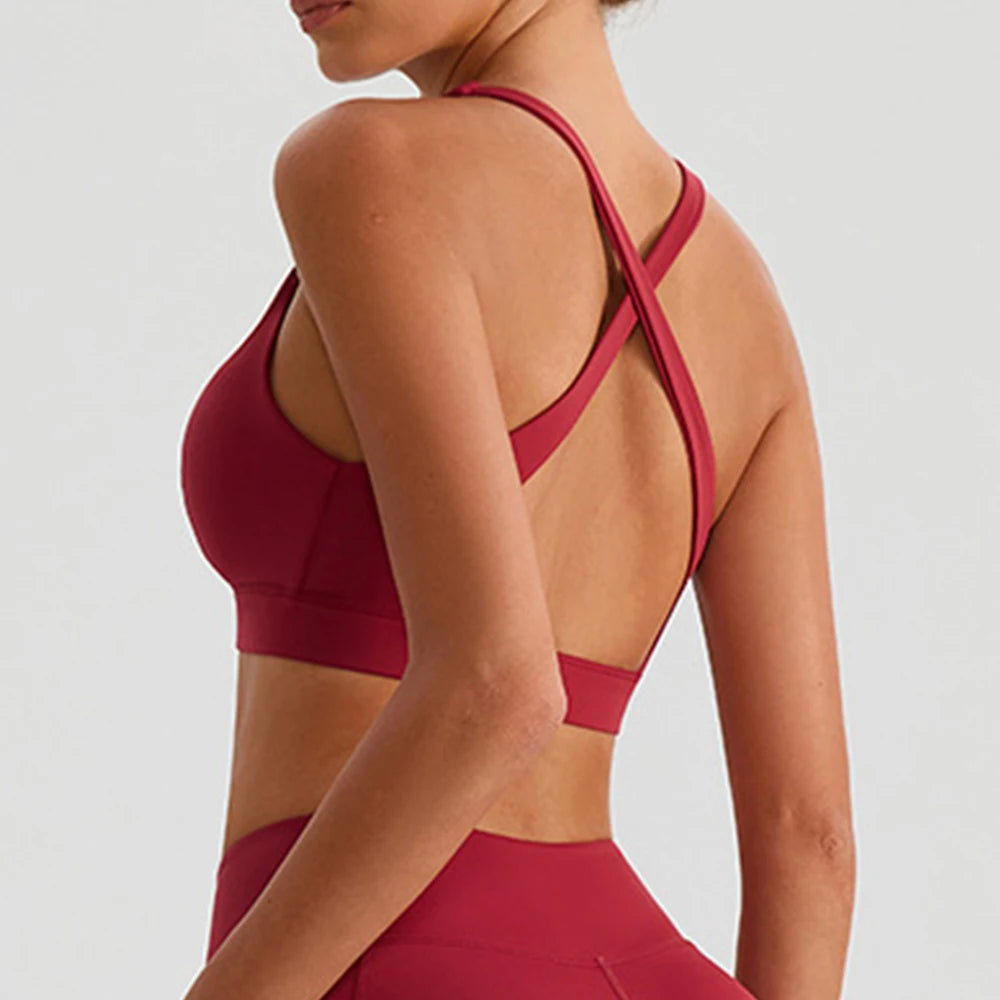 Sports Bras For Women Gym Top Shockproof Elastic Fitness Sports Underwear Slim Yoga Crop Top Sports Underwear Athletic Wear - ATFH