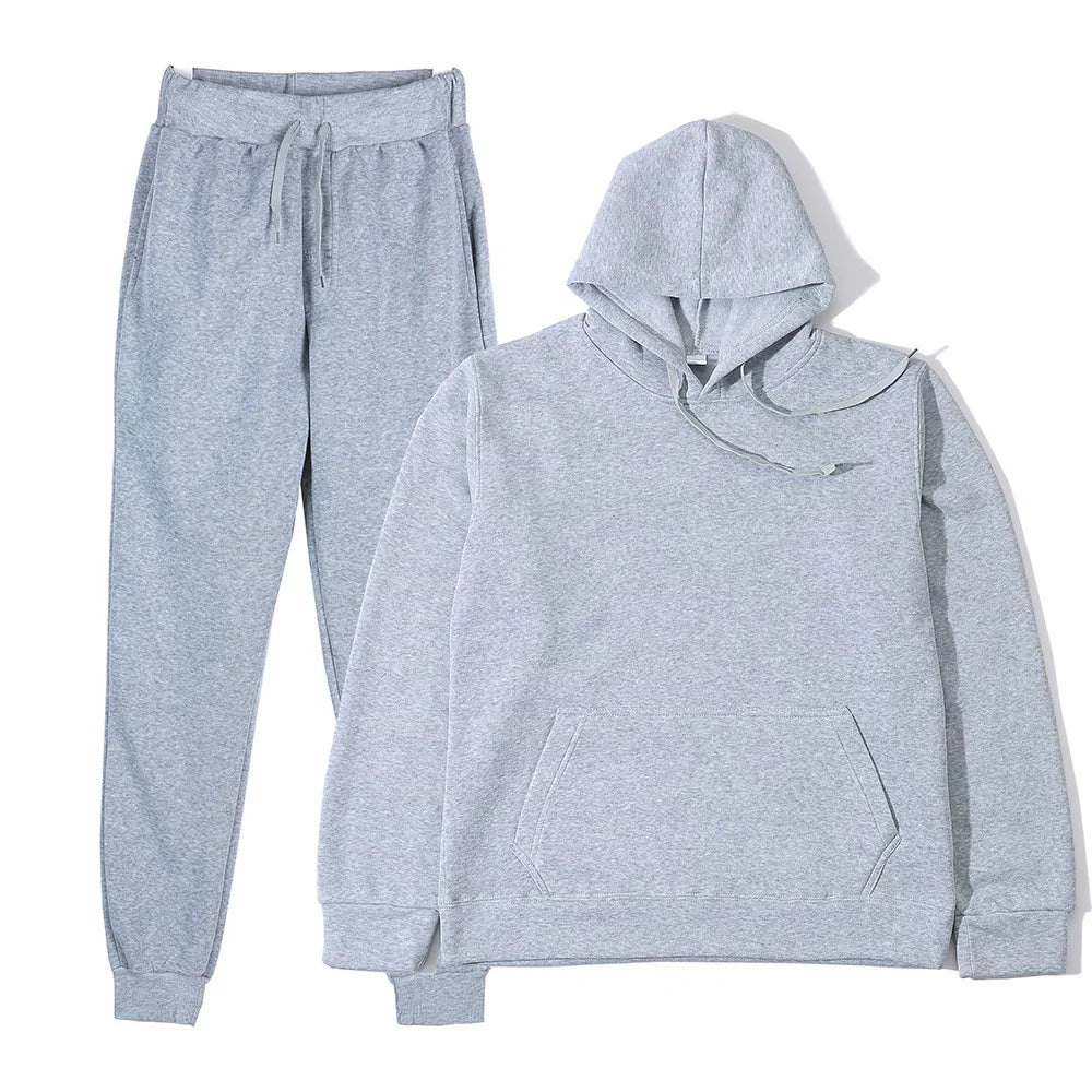 Men's Sports Suits Fashion Tracksuit Women Hoodies + Pants Two Pieces Sets Running Casual Sweatshirts Sweatpants Men's Clothing ATFH