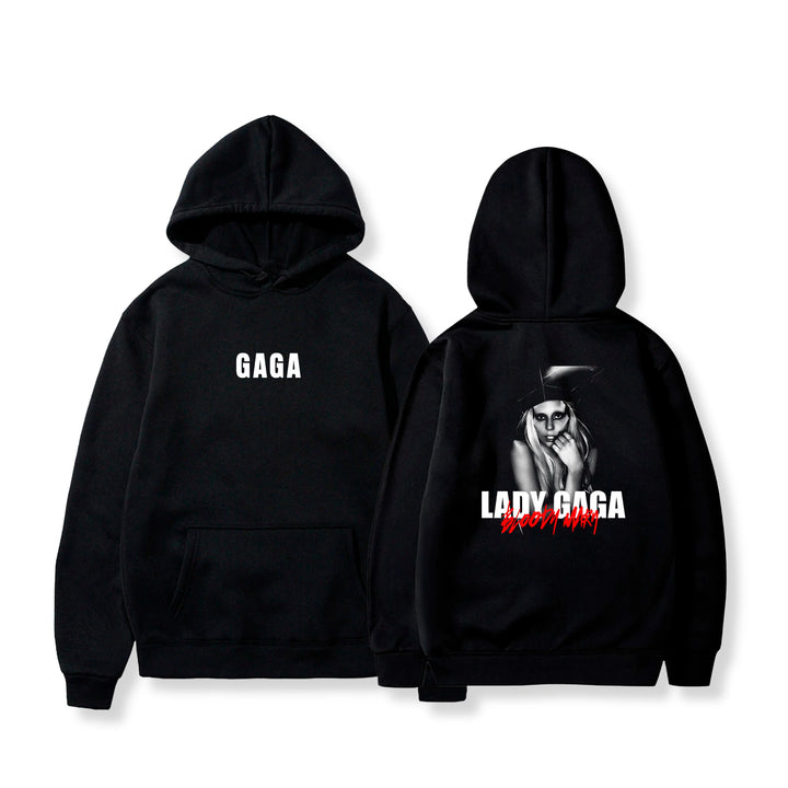 Autumn Winter Hoodies Lady Gaga Ablum Graphic Oversized Women Men Streetwear Fleece Warm Sweatshirt Female Male Tracksuits Coats - ATFH