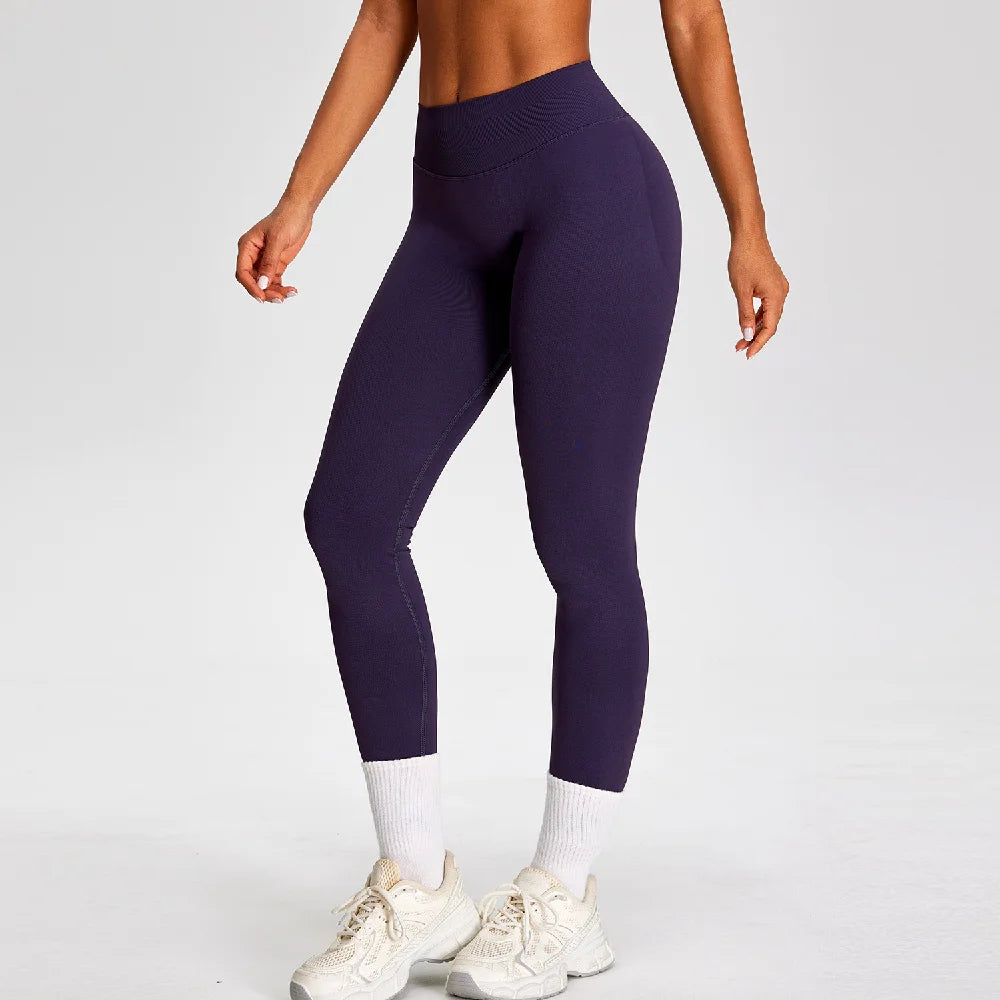 Seamless Women High Waist Yoga Pants Scrunch Gym Fitness Leggings Sexy Booty Lifting Sports Leggings Female Workout Yoga Pants - ATFH