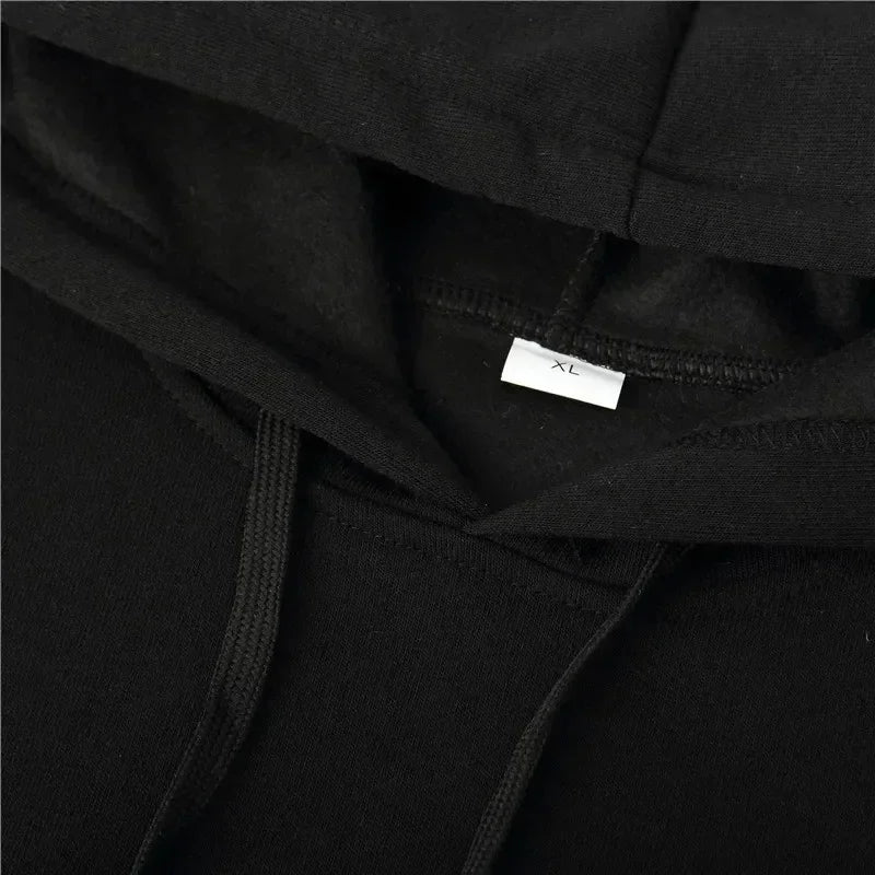 Retro Punk Oversized Pullover Hoodie Autumn Winter cotton hoodie Men Women Casual Warm Loose Pullover outdoor commute top