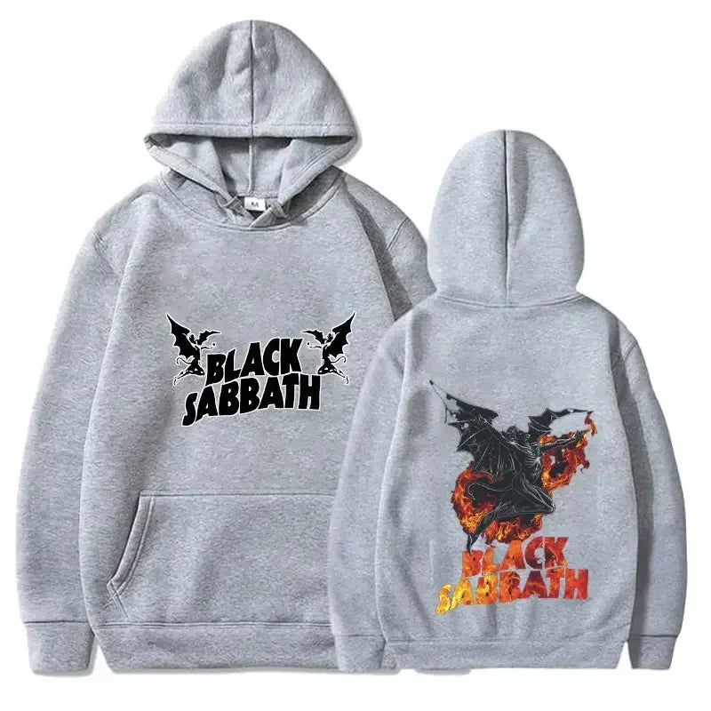 Fall Hoodie - Weekend Men's Retro Rock Women's Casual Printed Heavy Metal Band Album Concert Black Sabbath Music Style Sweater