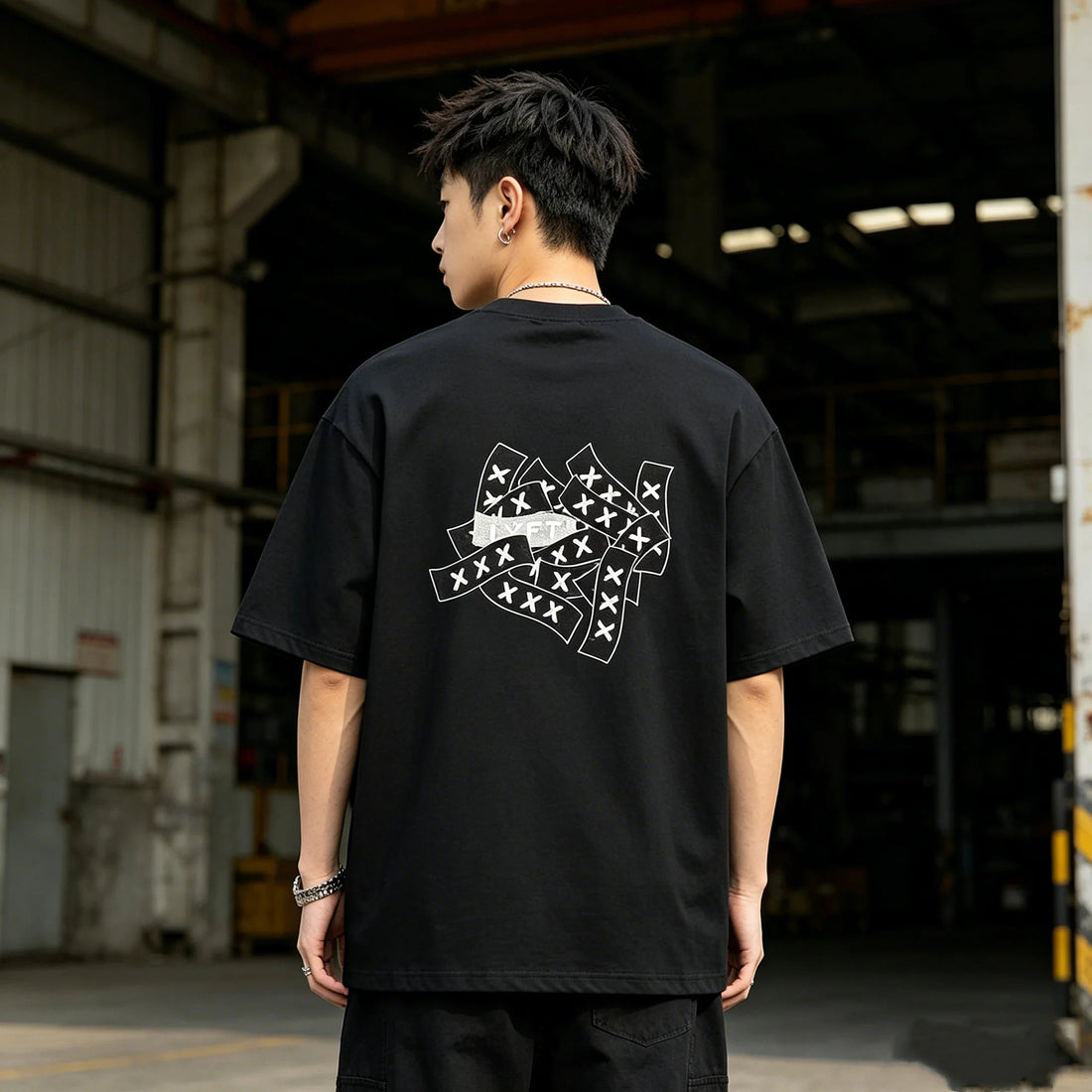 LYFT&XXX jointly Japan Brand Y2K Couple T-Shirts Men Street Fahion Oversize Loose Tee Hip Hop Harajuku Retro CBUM Unisex T Shirt ATFH