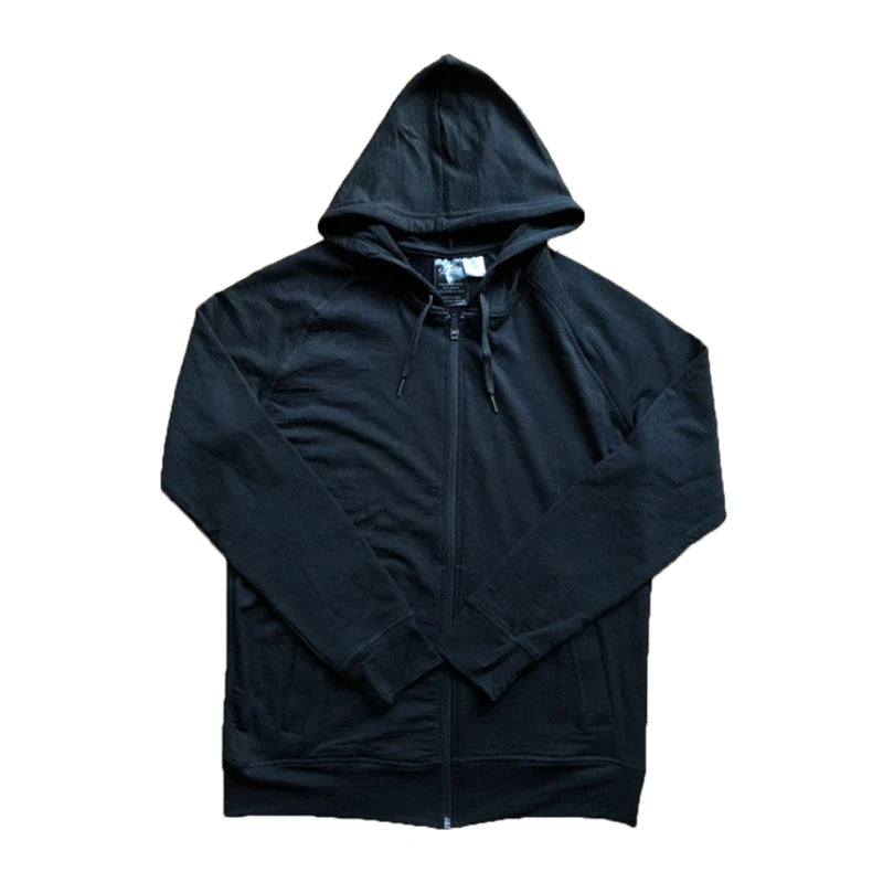 250GSM Merino Wool Hoodie Jacket Mens Womens Middleweight Long Sleeve Thermal Jacket for Sports Hiking Running Casual Jackets - ATFH