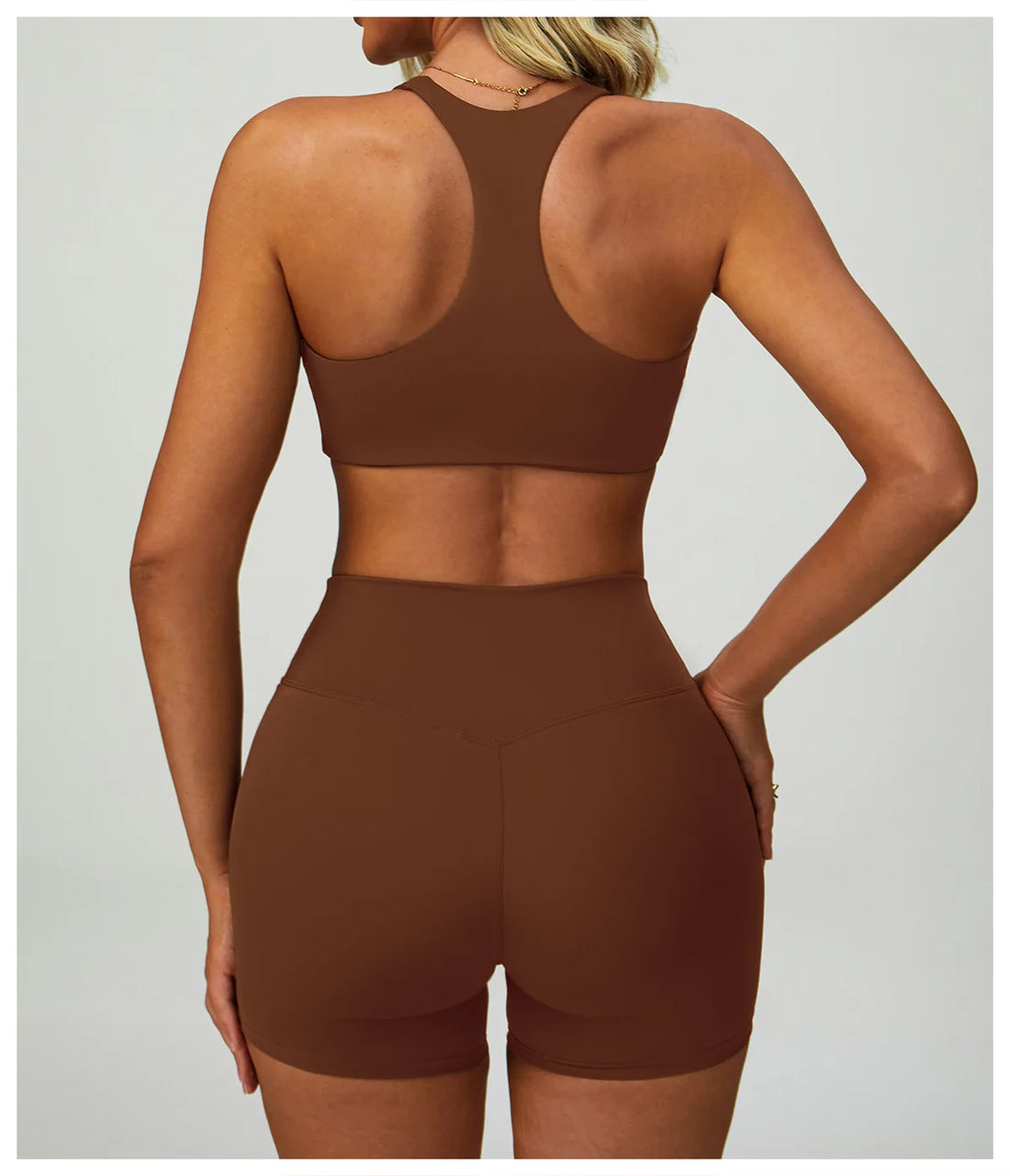 Summer Gym Yoga Running Sport Sets Women Tight Shorts Push Up Bras Sport Suits Quick Dry Fitness Workout Sportswear Tracksuits - ATFH
