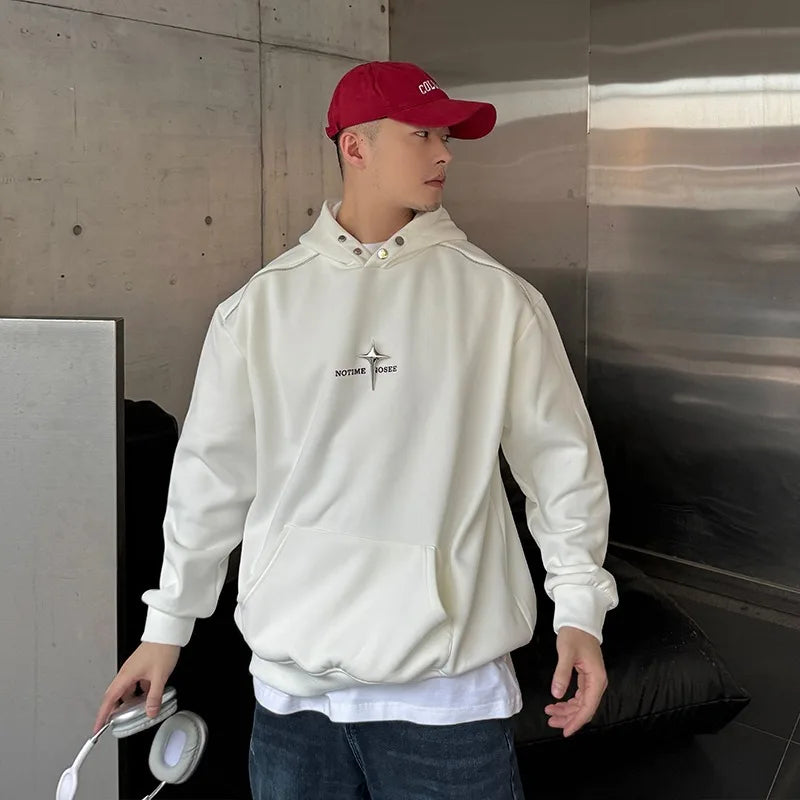 Autumn Winter Men's Cotton Hoodies  American Trendy Hoodie for Teenage Students High Quality Men Casual Streetwear New 2024 - ATFH