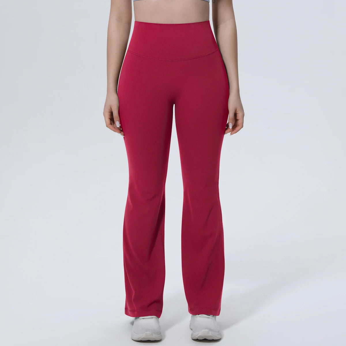 Hamidou High Waist Peach Buttocks Summer Wide Leg Pants Gym Outdoor Running Solid Color Yoga Pants Woman Fitness Sports Trousers ATFH