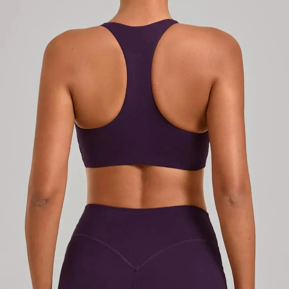 Ning yu Breathable Tank top Sports bra Women's Tight fitting outdoor Yoga bra Running and Fitness Sports bra Shockproof Gym Bra - ATFH