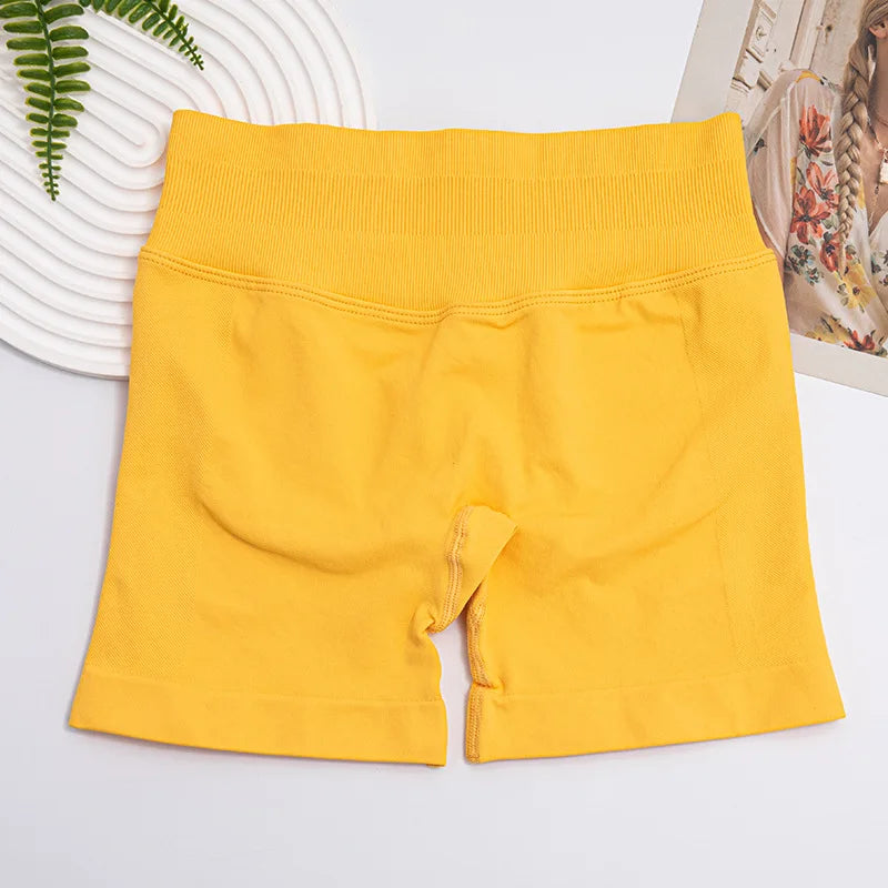 SHINBENE 4.5"  Women High Waist Shorts Yoga Seamless Exercise Scrunch Biker Booty Fitness Shorts Tahsi Fashion House