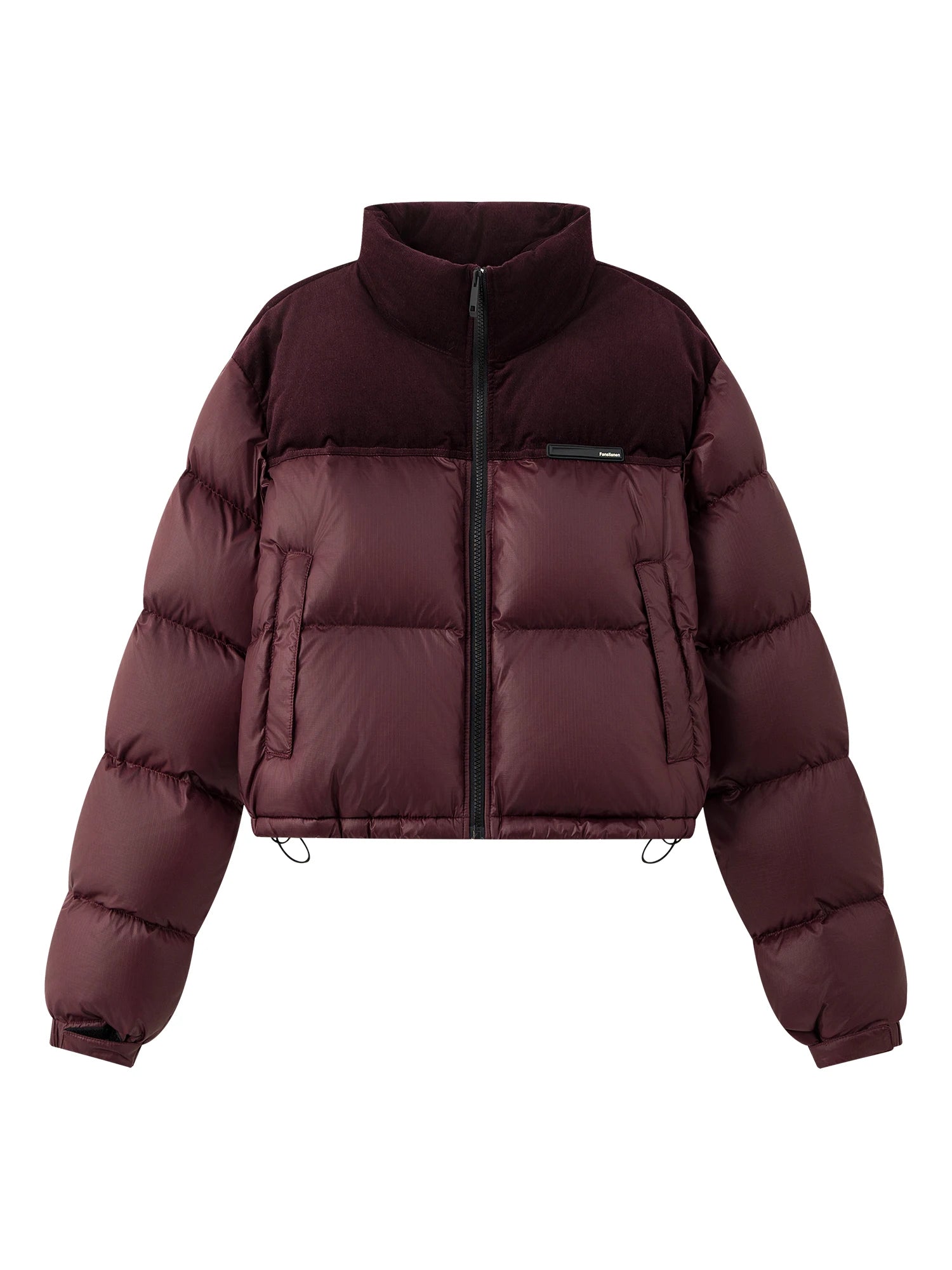 FSLE 2025 Winter Women's Short Puffer Coat - Color Block Design Stand Collar Thermal Insulated Jacket Comfort for Casual Warmth ATFH