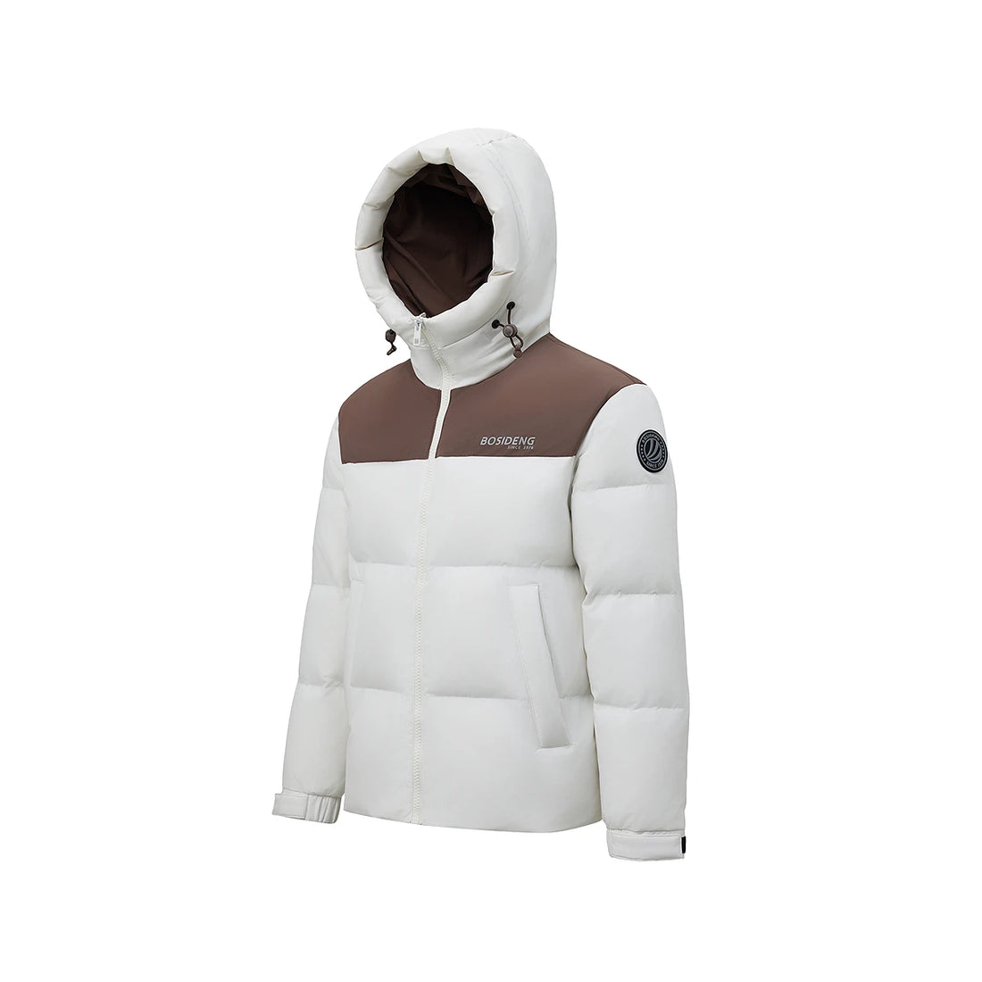 Bosideng Unisex Hooded Short Puffer Jacket Windproof Warm Winter Coat With Inner Pocket And Adjustable Cuffs For Outdoor Street