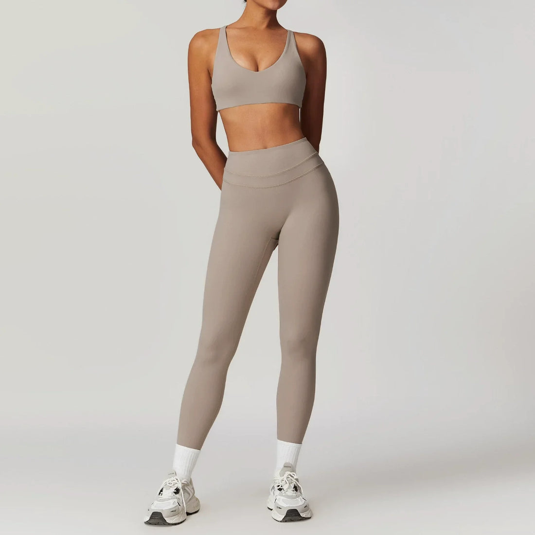 2 Pieces Sportswear Women Yoga Set Gym Clothes Sportswear Yoga Suits Fitness Set Tracksuits Sports Bra Gym High Waist Leggings - ATFH