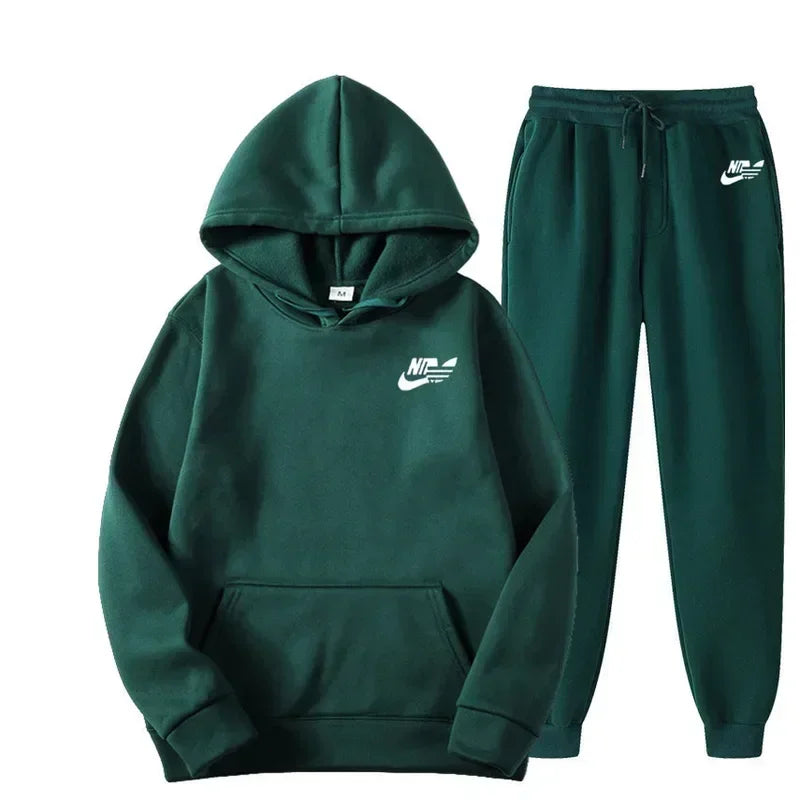 2025 Spring Autumn Men Casual Two Piece Sets Sweatshirts Men Women Street Los Fashion Printed Sports Suit ATFH