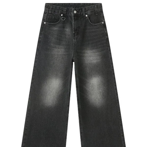 2026 Hip-hop gold coin jeans Y2K retro low waist wide leg zipper pants y2k clothing men's fashion embroidered loose jeans