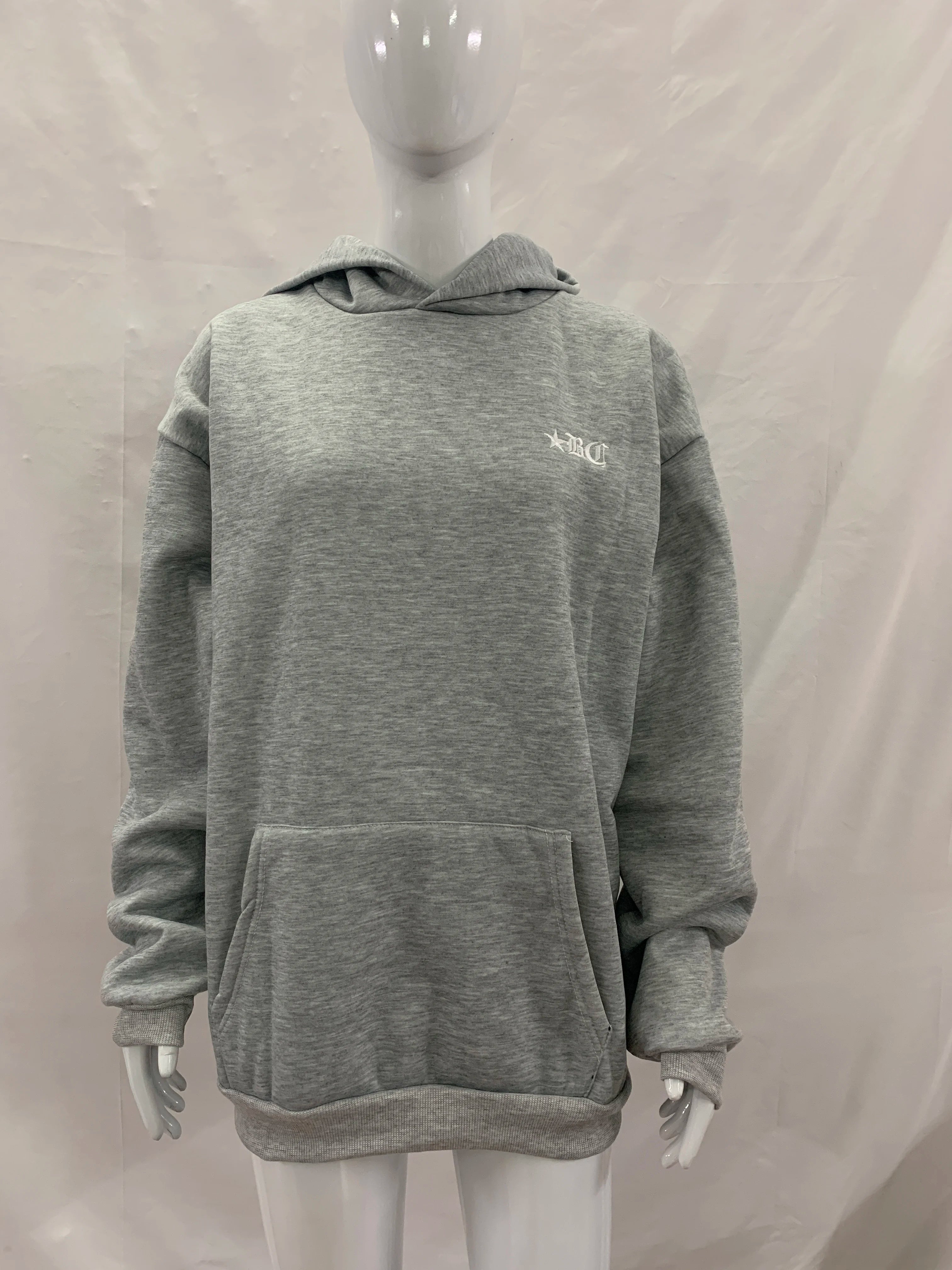 Men's and women's loose fitting pullover hooded long sleeved sweatshirt, mini letter embroidered bag, same loose casual pants