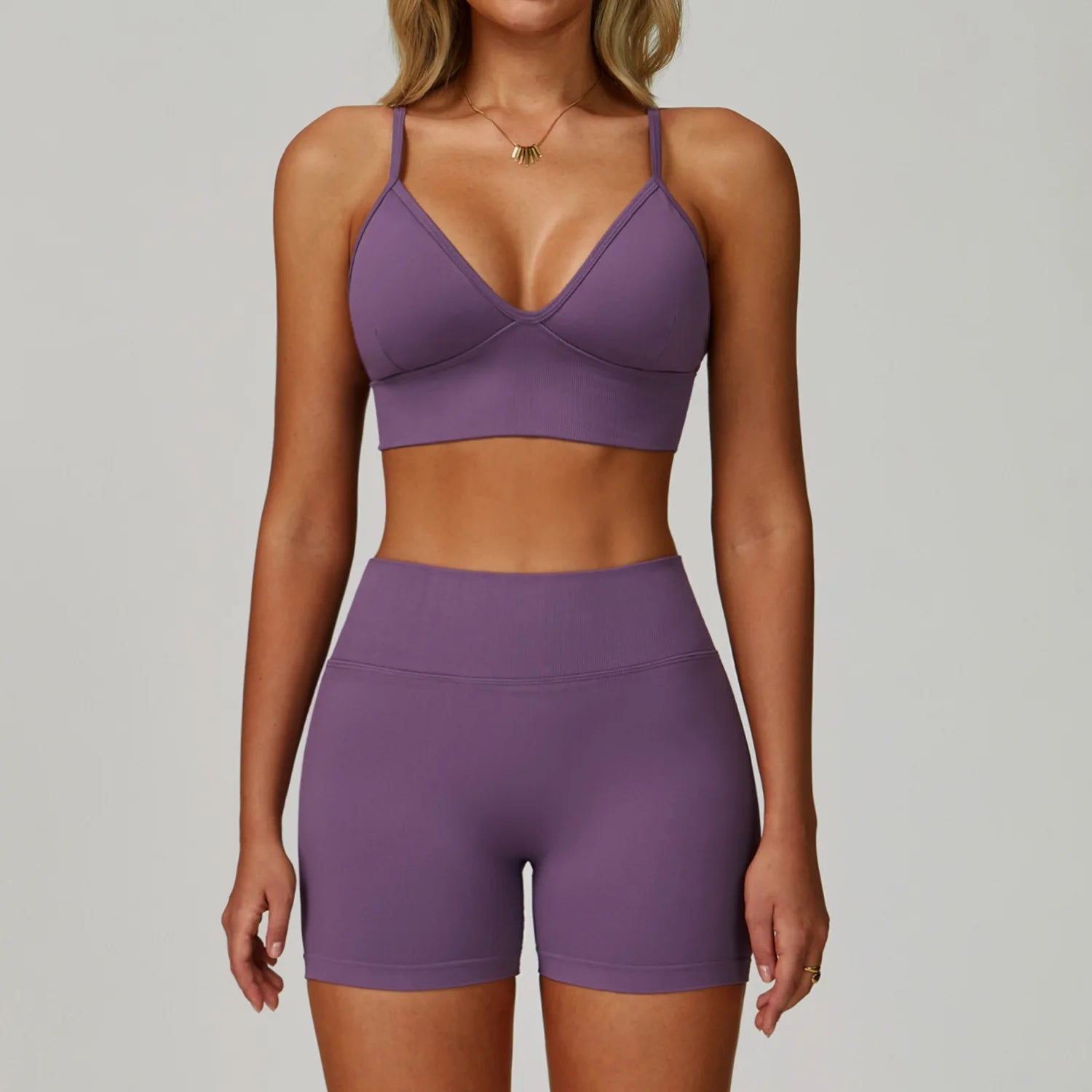 SWELTERING 2/3PCS Seamless Yoga Set Gym Clothes Sportswear Fitness Suits Women Workout Bra Crop Top Long Sleeve Sports Suits - ATFH