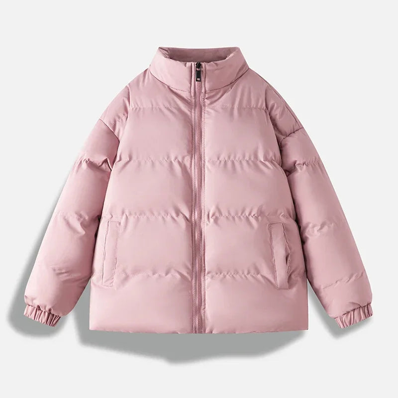 Large Size 5XL Stand-up Collar Winter Coat Bakery Clothes Men's Parkas Simple Urban Tide Couple Models Thickened Warm