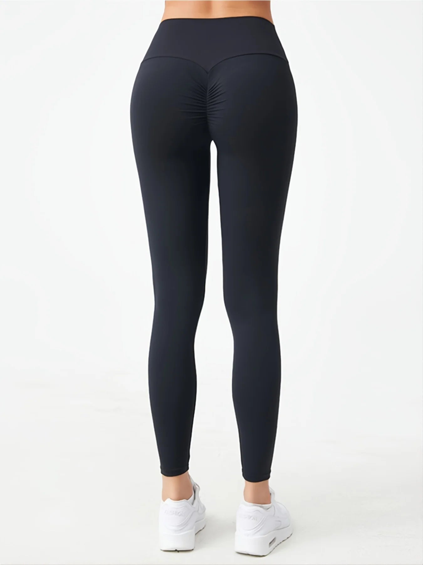 High Waist Butt Lifting Yoga Pants Ruched Peach Hip Quick Dry Breathable Stretch Sports Leggings for Gym Workout - ATFH