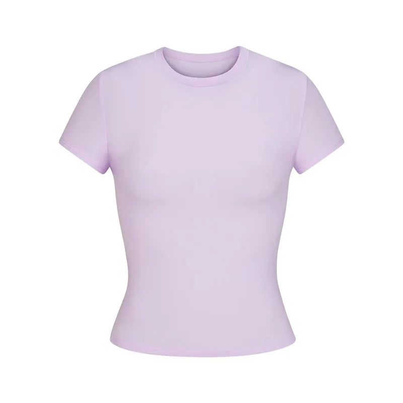 26SS COTTON JERSEY TSHIRT - Kardashian Cotton Jersey Short Sleeve T-Shirt - ATFH