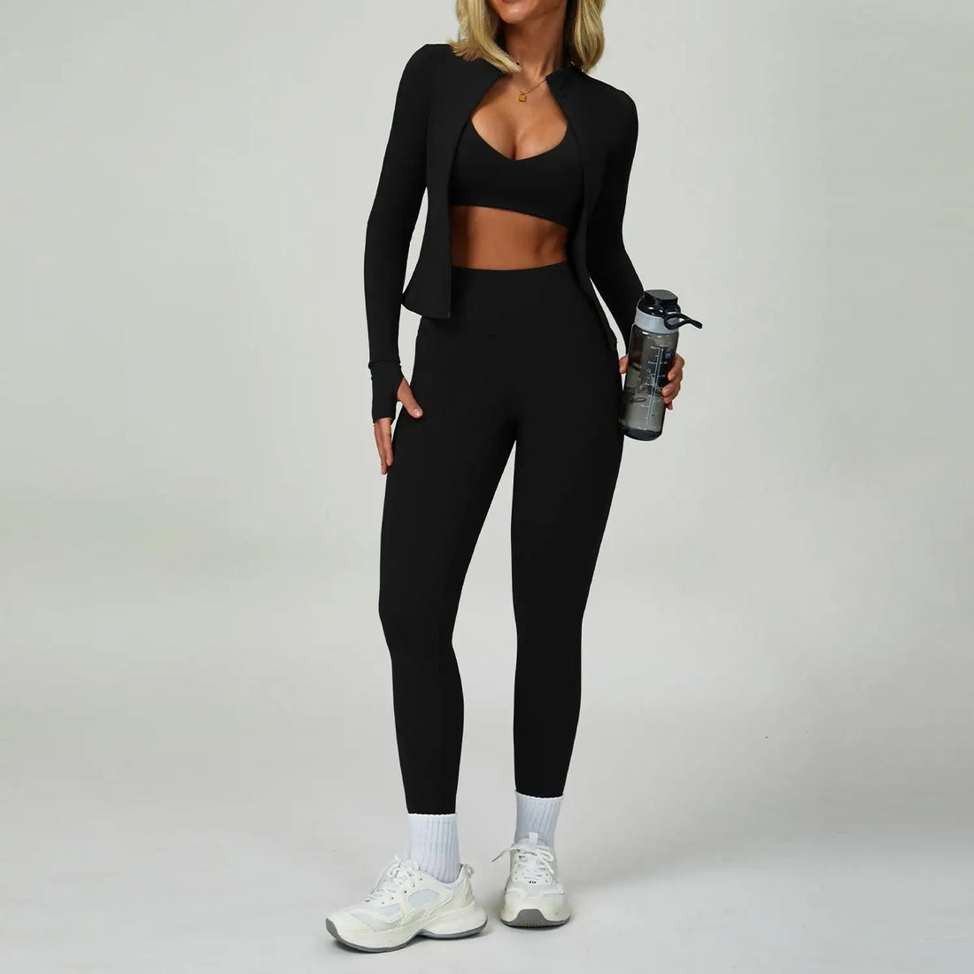 2-3PCS Yoga Suit Women Tracksuit Sports Bra High Waist Leggings Shorts Outfit Gym Set Fitness Push Up Workout Clothes Sportswear - ATFH