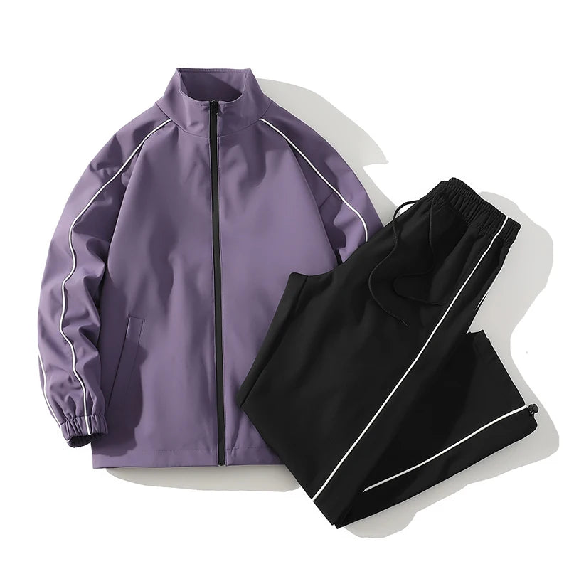 Mens Sportwear Sets Autumn Fashion Men Sporting Suit Sweatshirt +Sweatpants 2 Pieces Sets Men Tracksuit Running Jogging Clothing