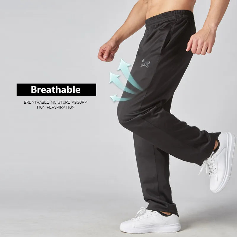 Men Running Pants Work Out Sports Fitness Football Mens Soccer Training Pant Hiking Jogging Long Trousers Sweatpants Sportwear