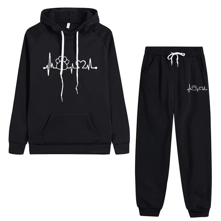 2025 Autumn and Winter 2 Piece Set Women Hoodies Pant Clothing Clothes Pullover Women Tracksuit Set Top Sweatshirts Sweatpants
