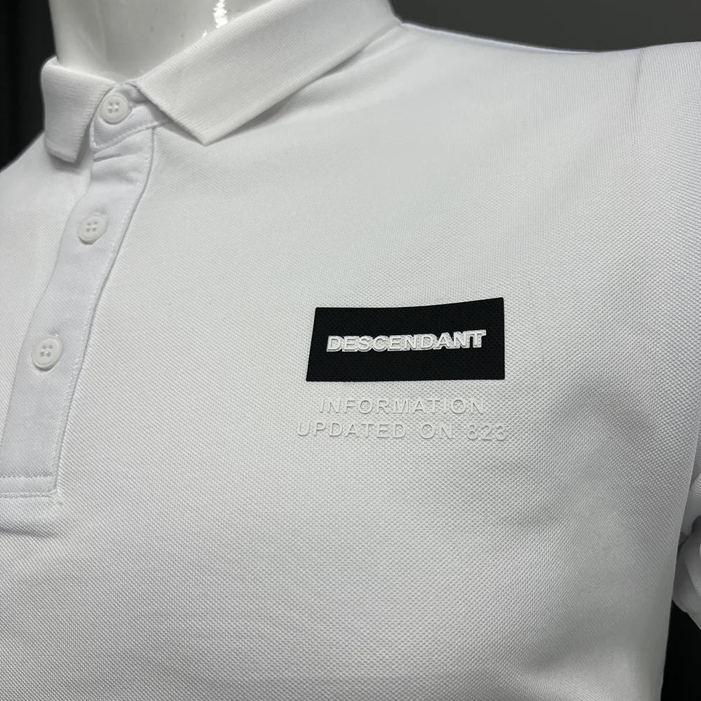 Men's Polo T-shirt Short Sleeved  Lapel Collar Tops Causal Daily Wear Lapel Collar Male Tees Summer New Trend Slim Man Cloting