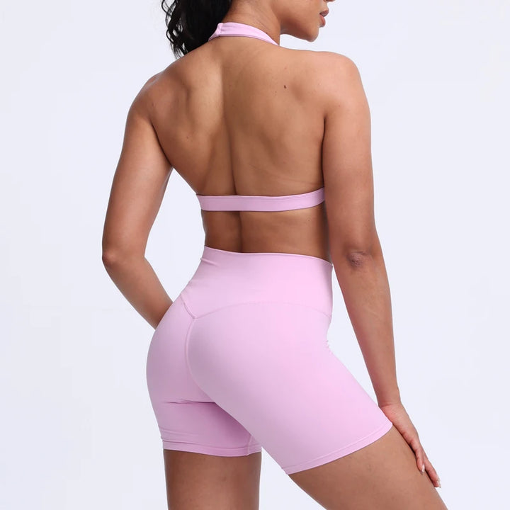 DIAS FIT JOY -Neck Hanging Neck Naked Feeling Yoga Bra for Running Fitness Cycling - Breathable Comfortable Sports Bra for Women - ATFH