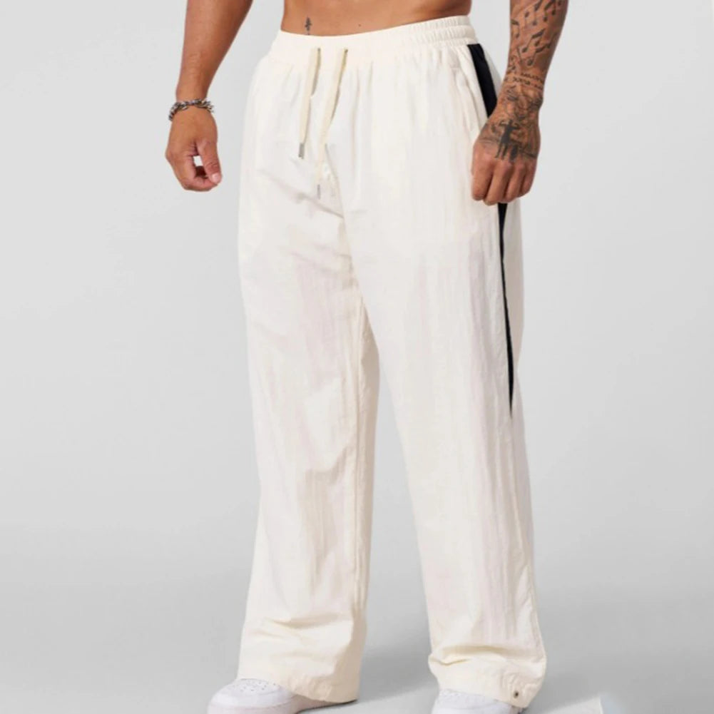 Men Sports Jogging Pants Male Breathable Fitness Sweatpants Loose Wide Leg Casual Trousers Men's Clothes