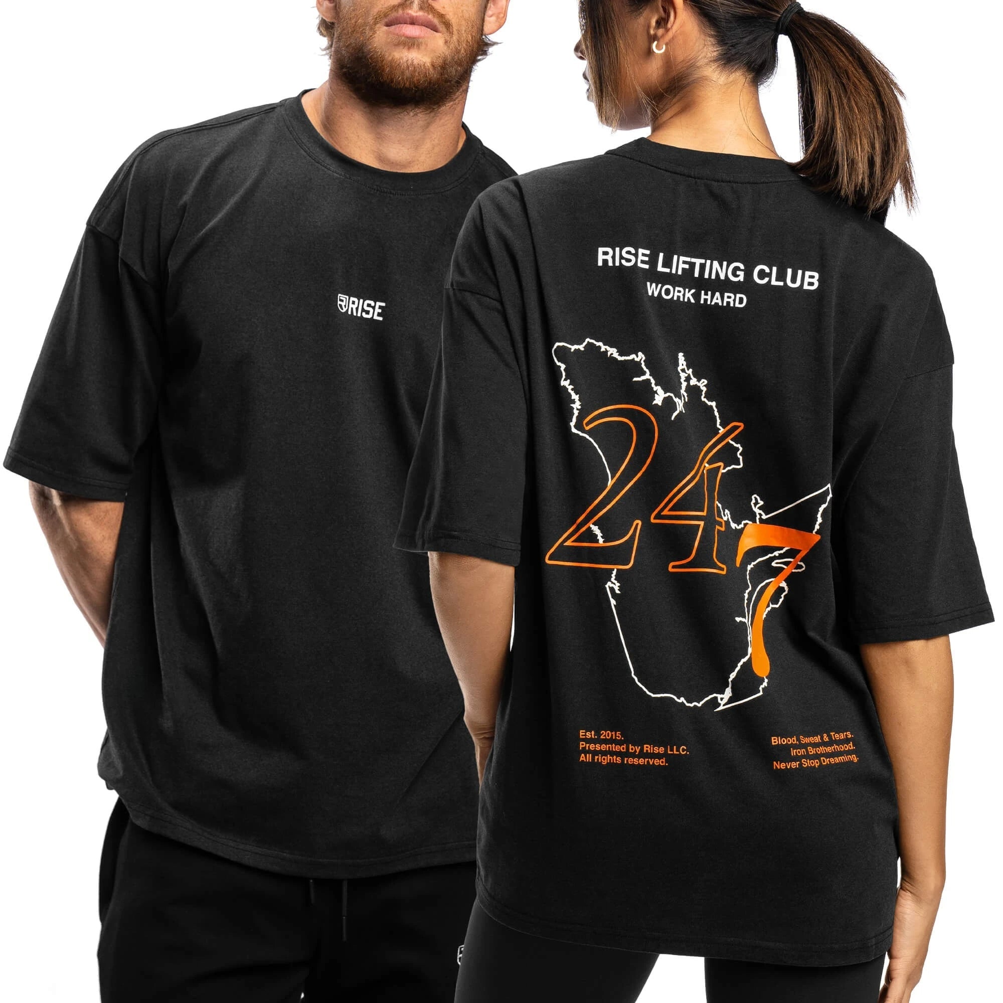 24_7 Fitness Training Leisure T-Shirt Men's and Women's Luxury Brand Top ATFH