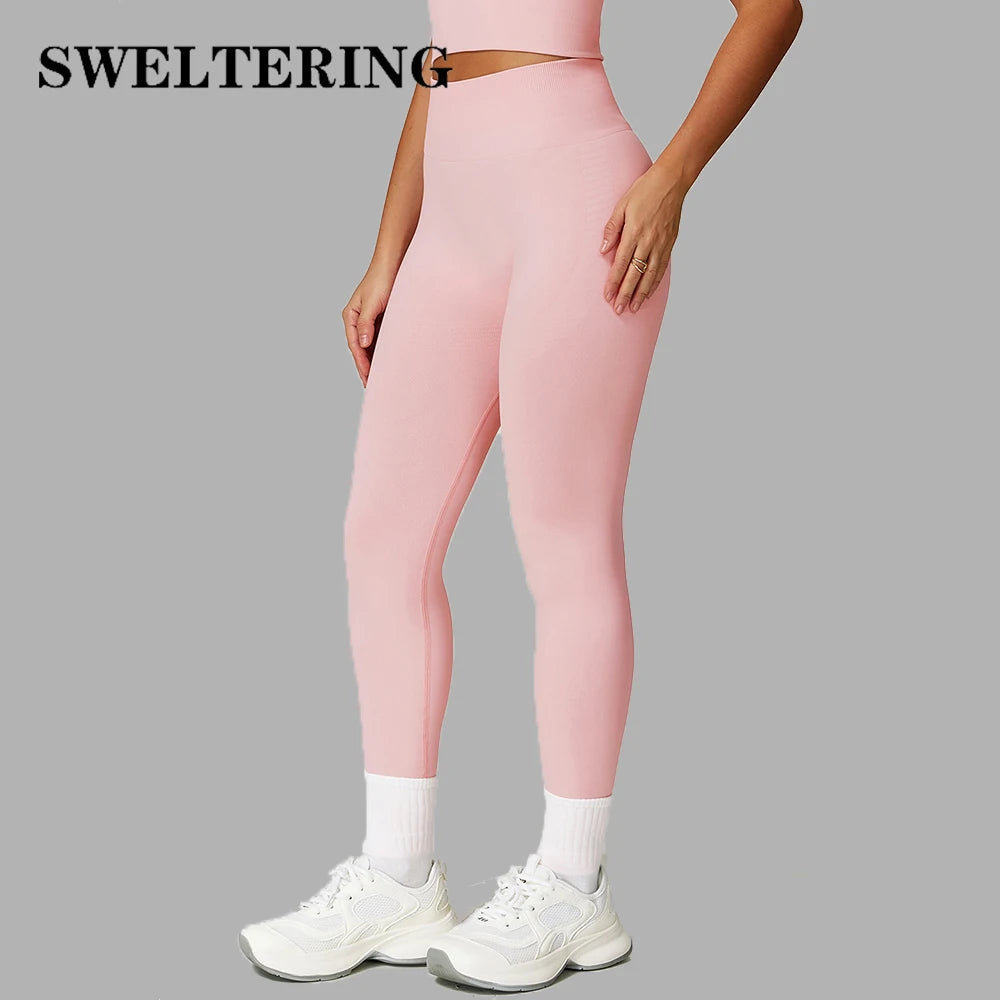 SWELTERING Seamless Gym Fitness Pants High Waist Yoga Trousers Hip Lifting Sports Leggings Workout Sports Leggings Female Tights ATFH