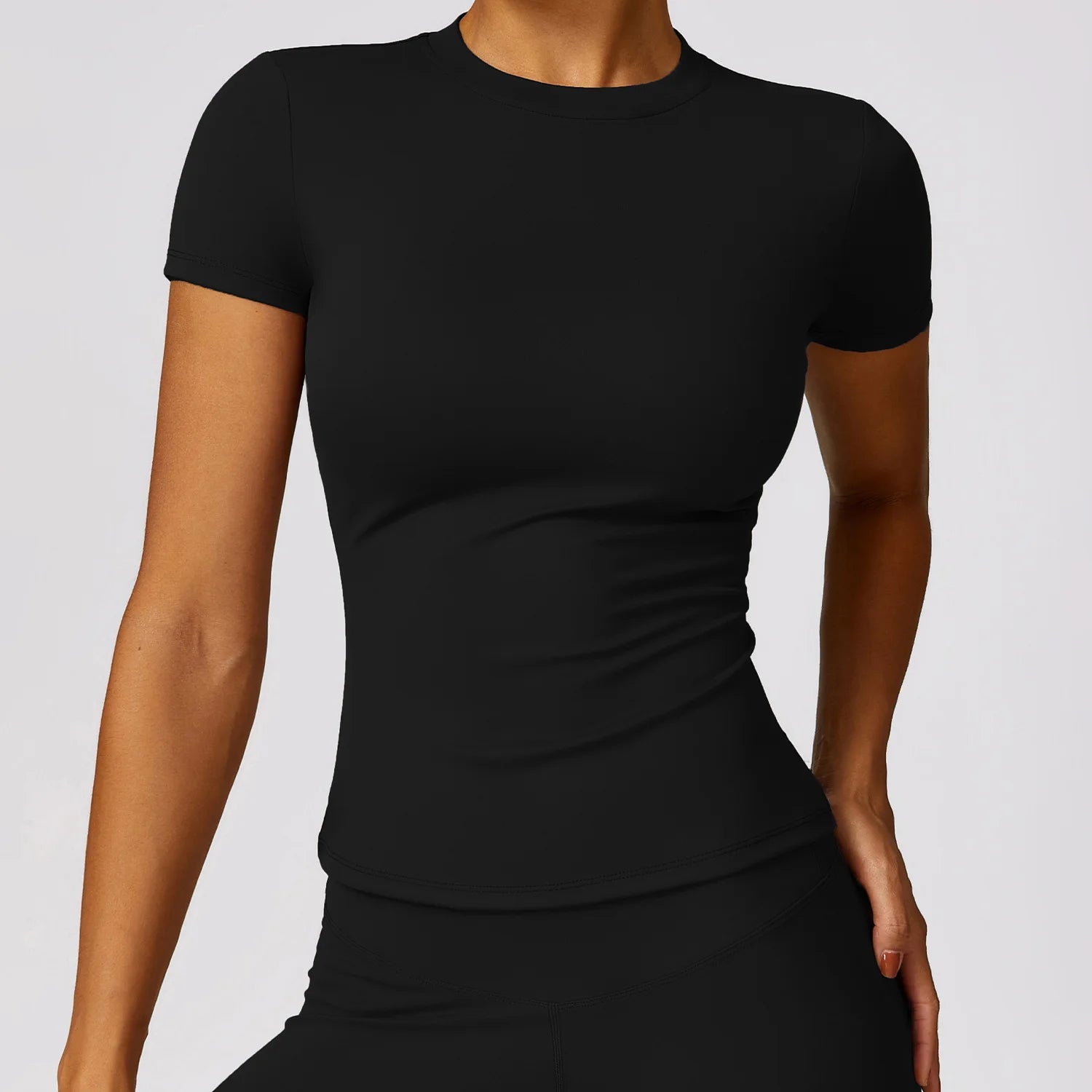 Sexy Women Yoga Top Seamless Sport T Shirts Fitness Clothes Short Sleeve Yoga Shirt Gym Top Running Active Wear Sport Top Femme - ATFH