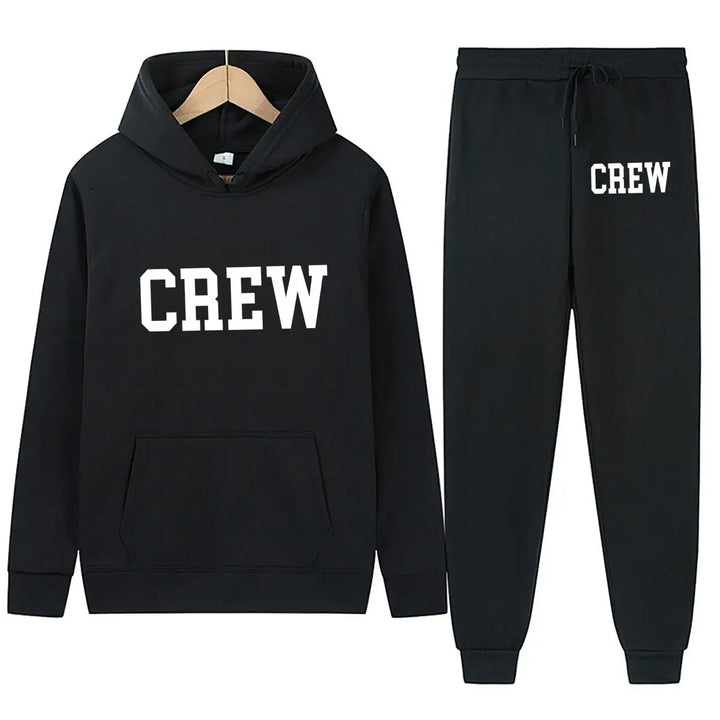 Bold “CREW” Statement Men Women Fashion Hip Hop Pullovers Sweatshirt Vintage - ATFH