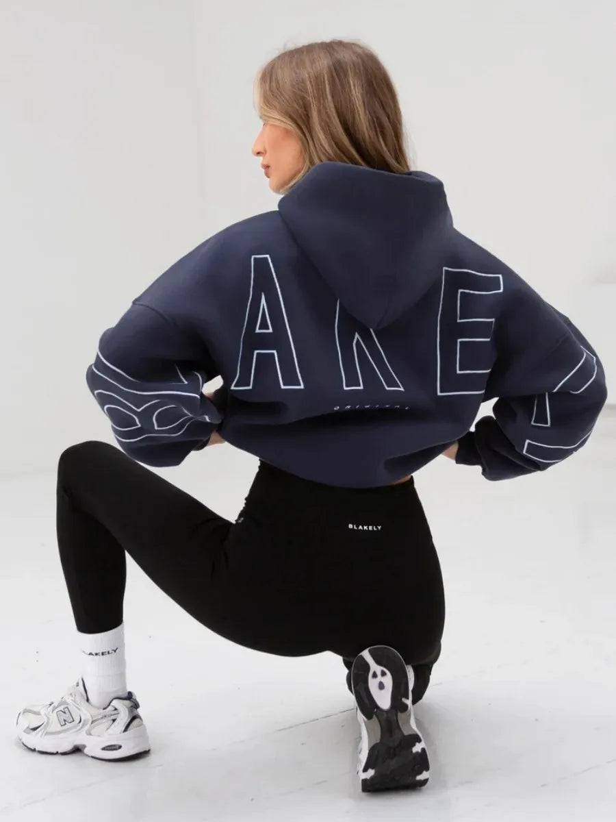 Hip-hop Harajuku High Street Trendy Brand Letter Print Oversized Hoodie Men Y2K 2025 Retro Gothic Punk Casual Sweatshirt Women - ATFH