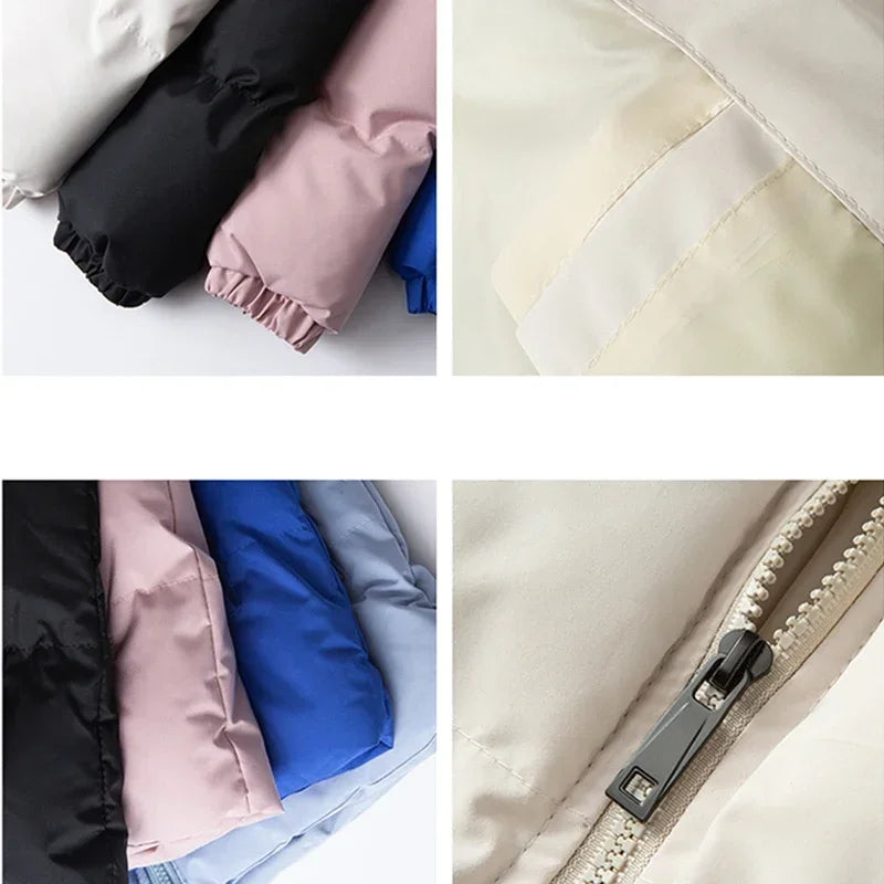 Large Size 5XL Stand-up Collar Winter Coat Bakery Clothes Men's Parkas Simple Urban Tide Couple Models Thickened Warm