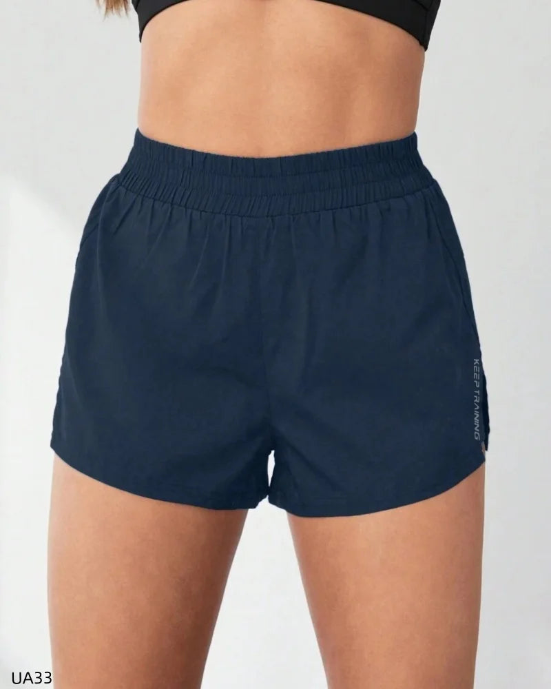 Women's High Waist 2-in-1 Running Shorts with Pockets Athletic Gym Shorts for Yoga And Workout with Inner Liner And Side Pockets Tahsi Fashion House