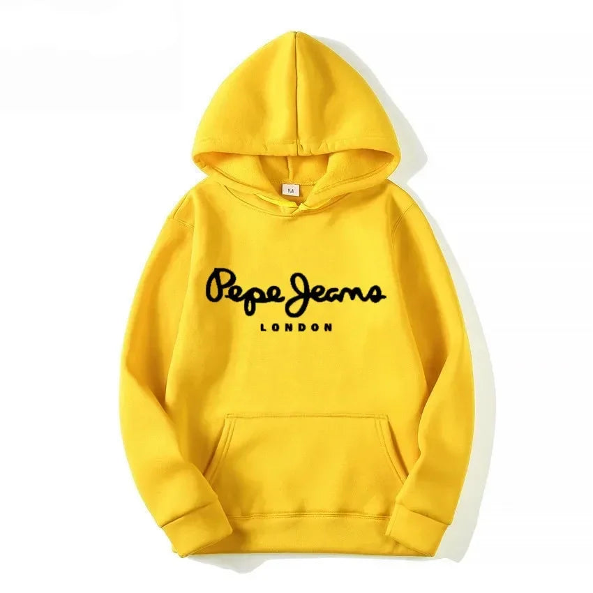 European and American Trendy Autumn/Winter New School Season Sports Hoodie Comfortable Loose PEPE Letter Printed Casual Jacket