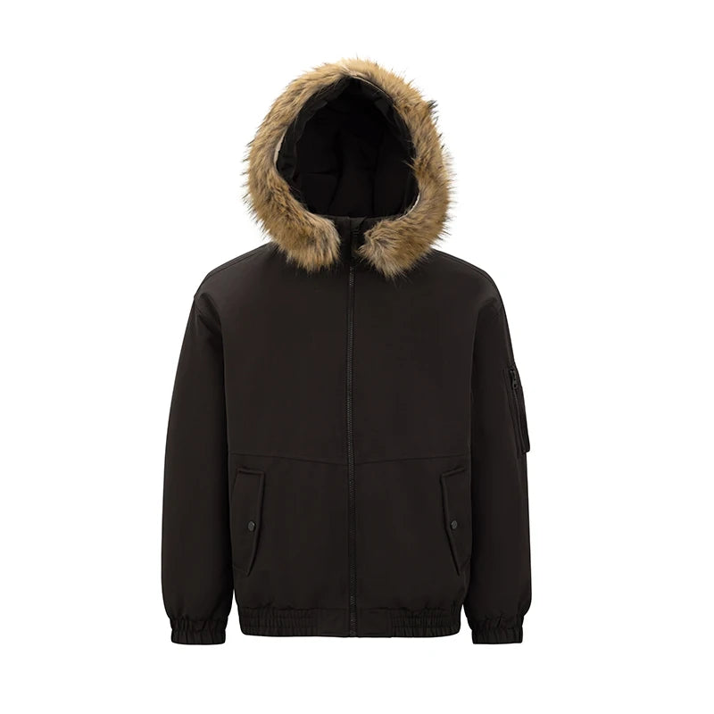 Semir Women Down Jacket Detachable Plush Collar Water Repellent Abrasion Resistant Workwear Thick Warm 2026 New