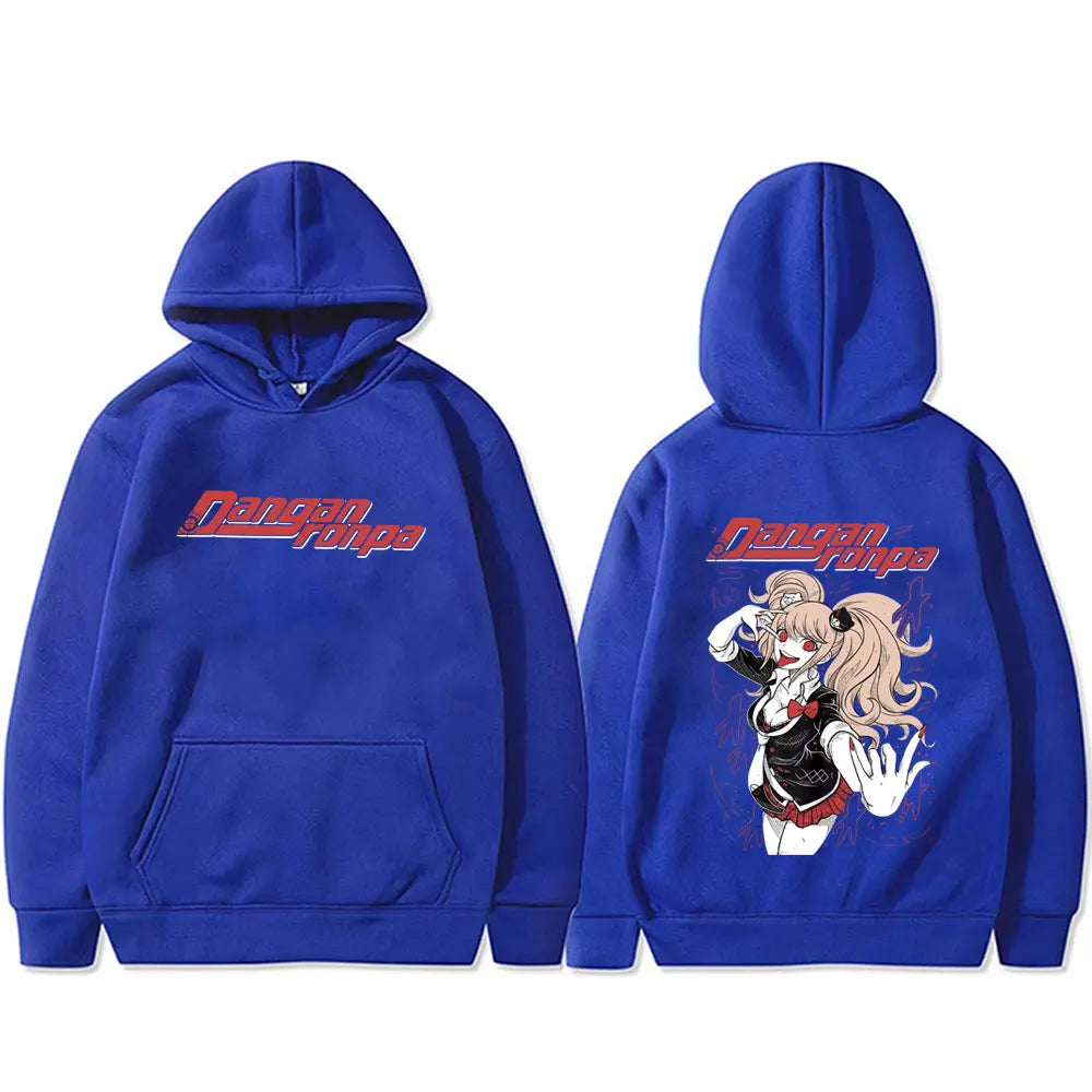 Anime Danganronpa Enoshima Junko Merch Hoodie Men Women Casual Fleece Cotton Pullover Unisex Manga Cosplay Oversized Streetwear - ATFH