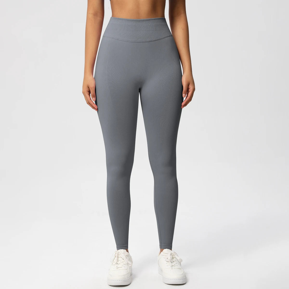 Seamless Women Solid Waist Yoga Pants Three-section Waist Sexy Hip-lifting Tight Sports Pants Fitness Exercise Yoga Pants - ATFH