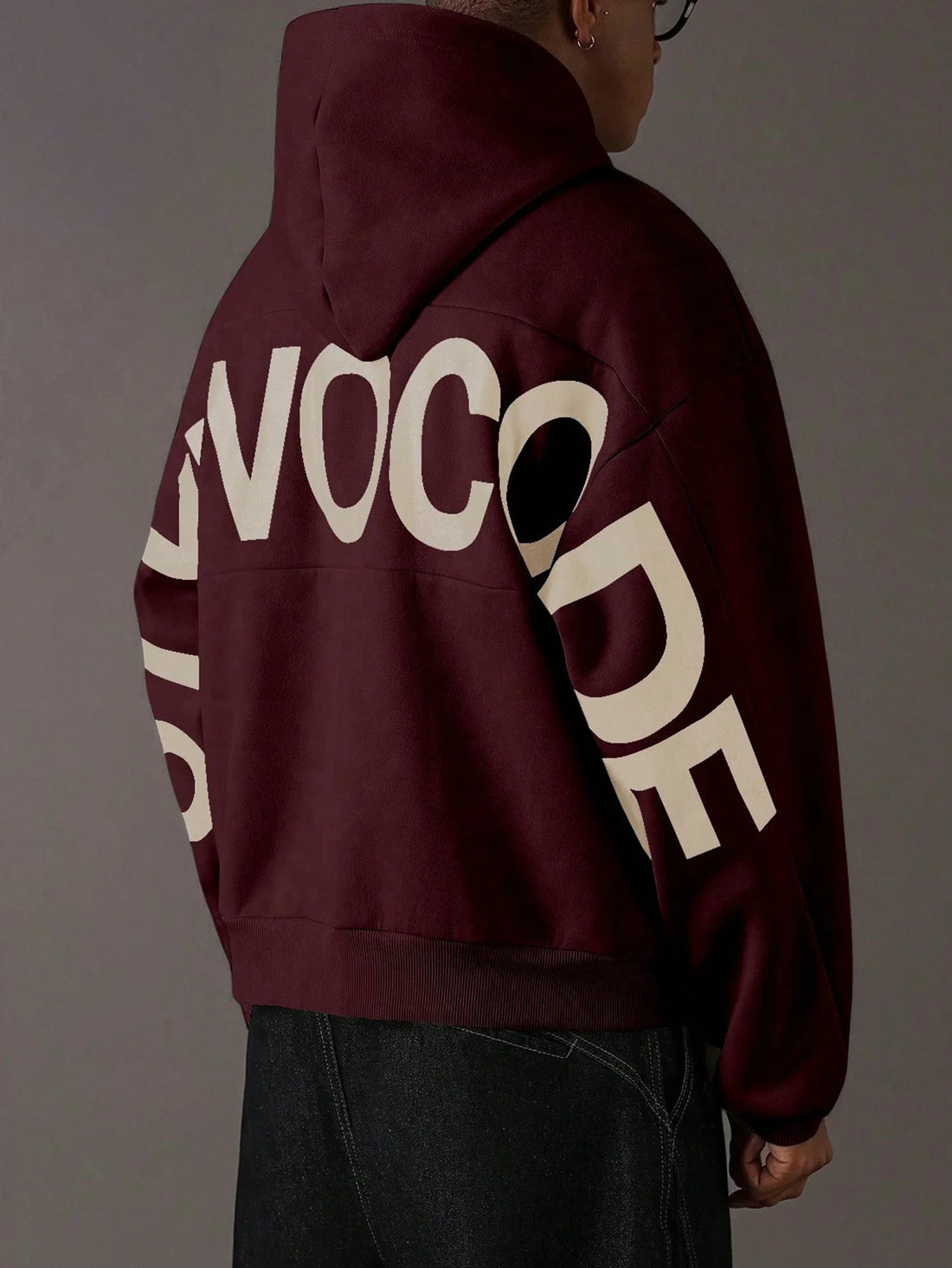 Men's & Women's Hoodie Back Wrap Around Large Letter Print Y2K Streetwear Oversized Casual Pullover Sweatshirt S‑2XL